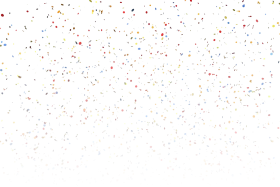 Delightful Scattered Confetti Clipart with Playful Multicolored Scattered Elements