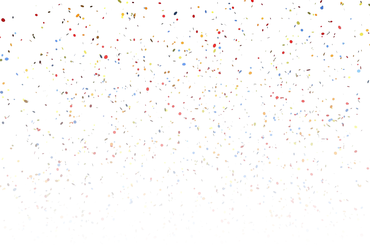 Delightful Scattered Confetti Clipart with Playful Multicolored Scattered Elements