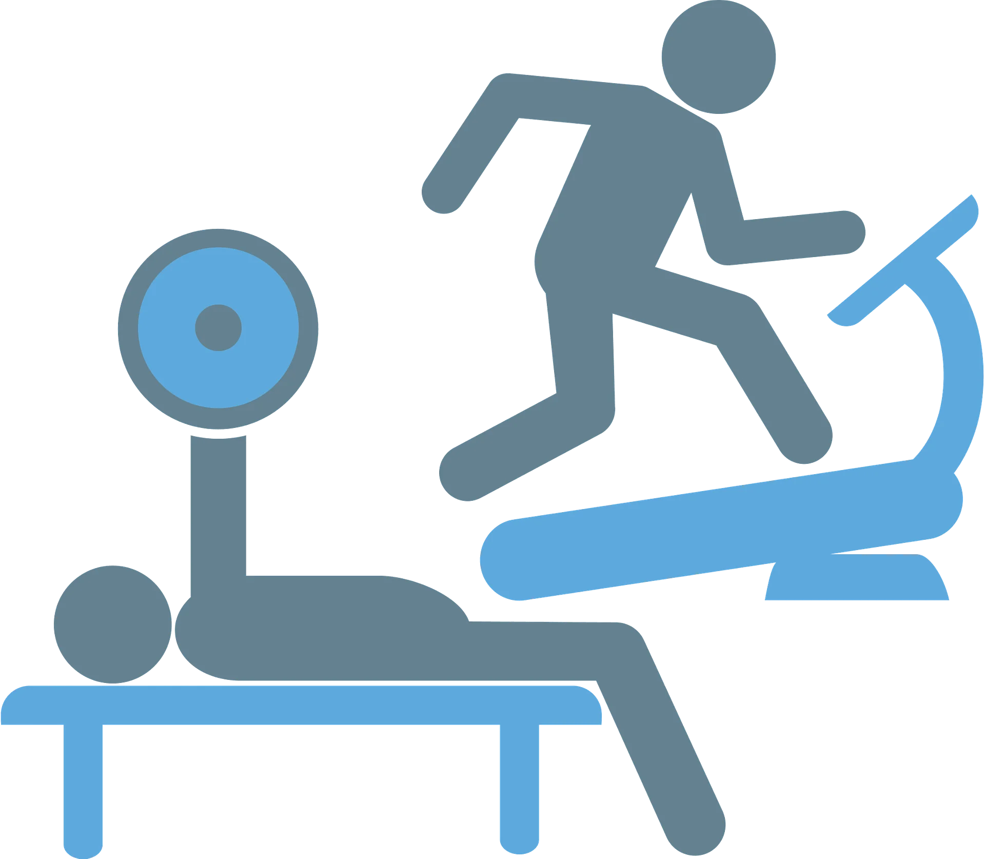 Dynamic Fitness Exercise Equipment Illustration Gym Workout Clipart Design