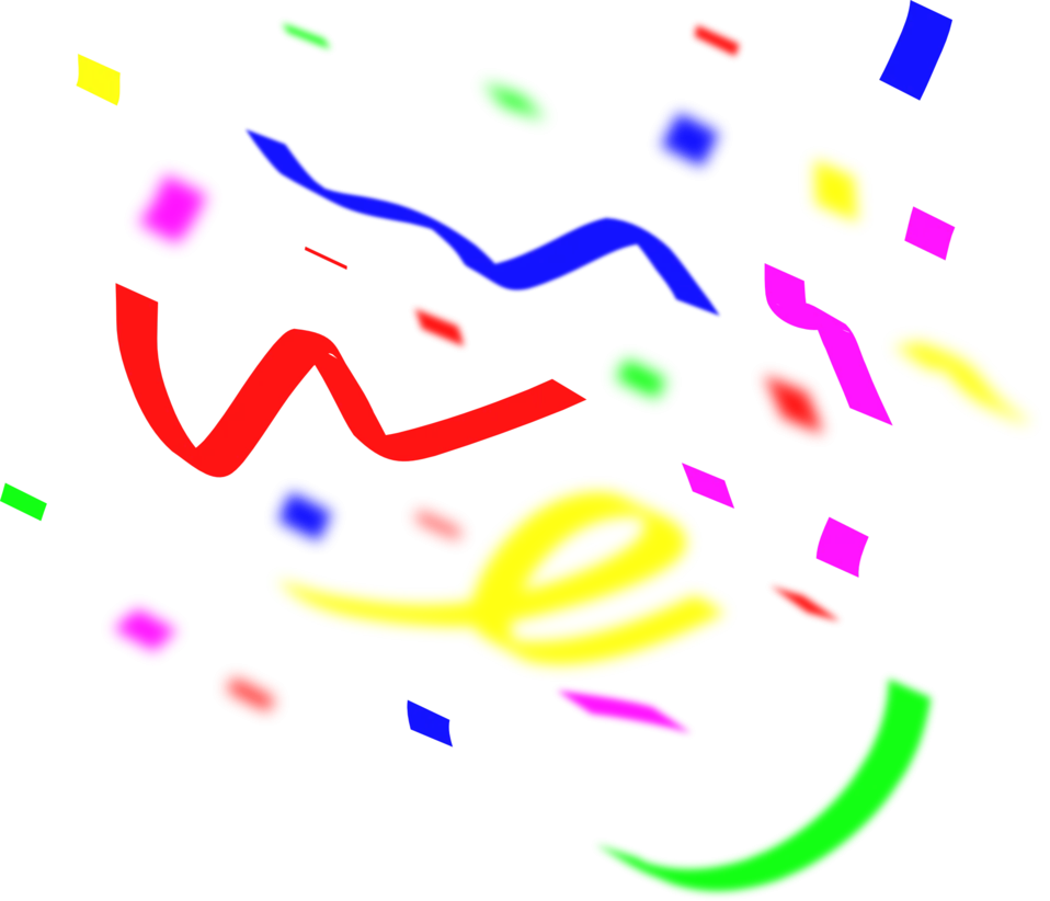 Festive Celebration Confetti Clipart: Colorful Abstract Party Explosion Design