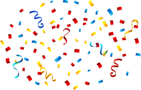 Festive Party Celebration Confetti Clipart - Colorful Joyful Explosion of Paper Bits