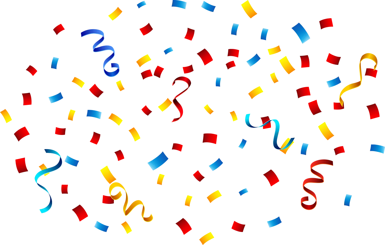 Festive Party Celebration Confetti Clipart - Colorful Joyful Explosion of Paper Bits