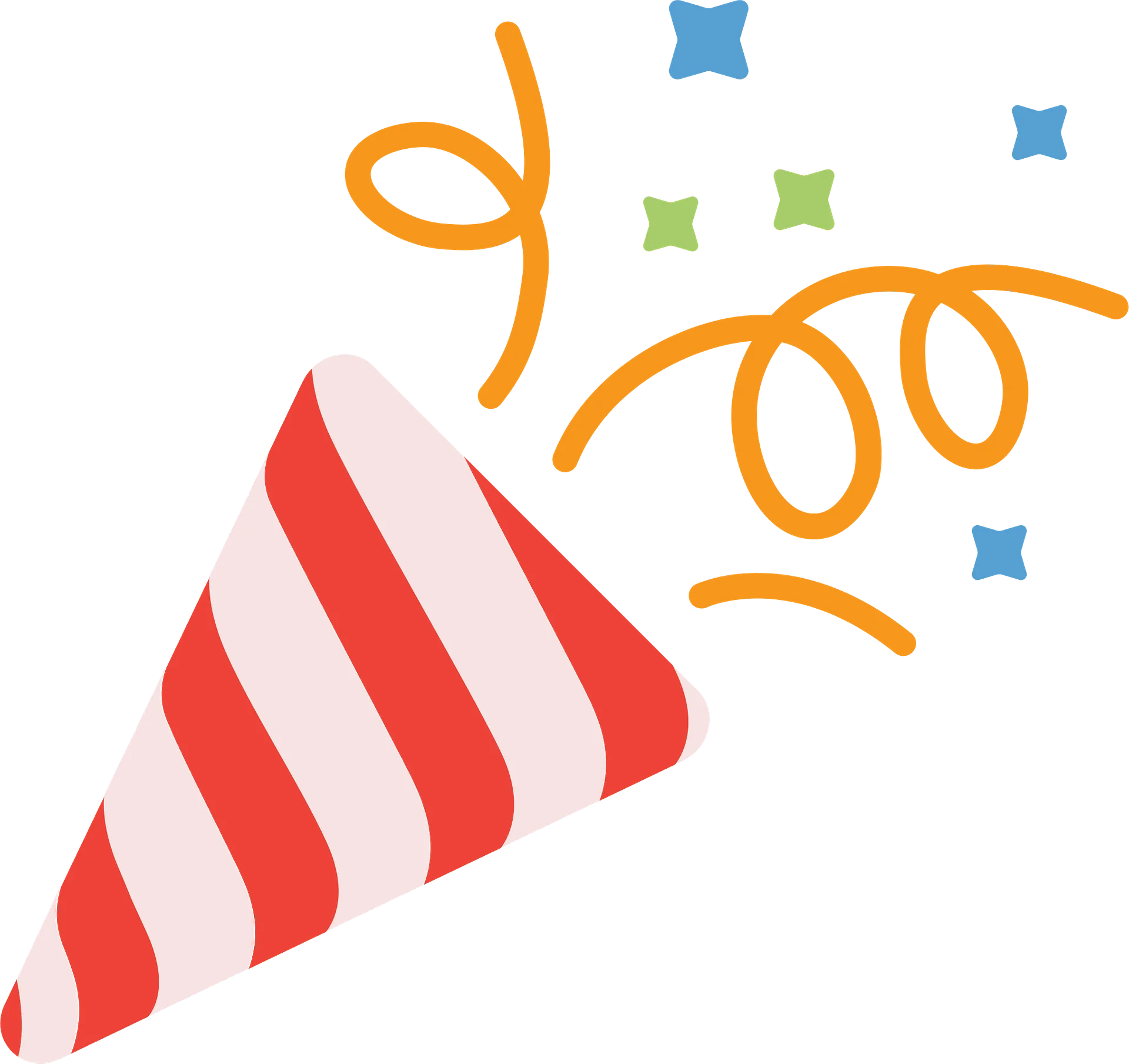 Festive Party Popper Explosion Clipart with Colorful Confetti Bursting