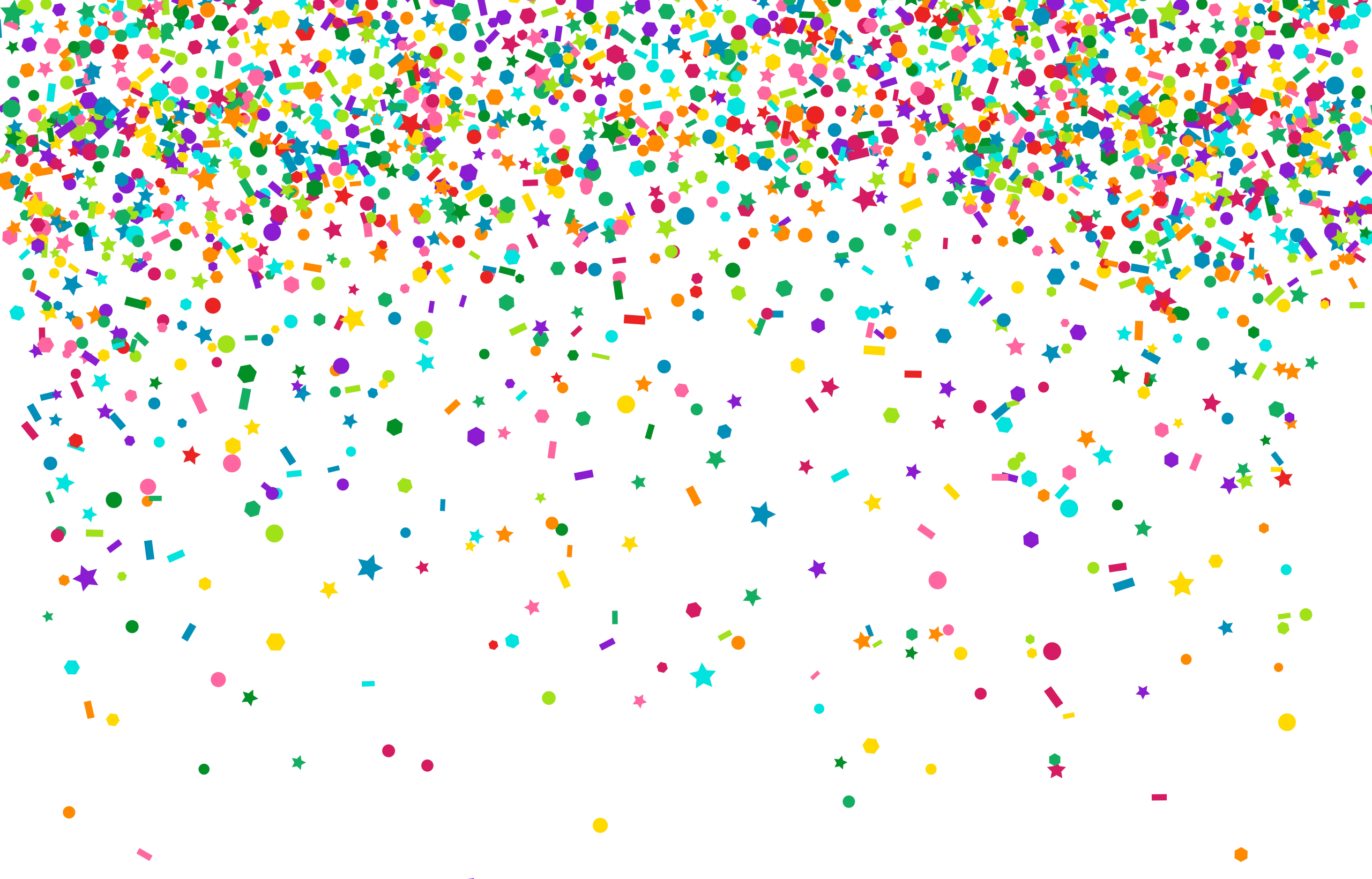 Festive Rainbow Confetti Explosion Clipart - Celebration Design Element