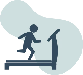 Fitness Journey Treadmill Exercise Silhouette Minimalist Clipart Design