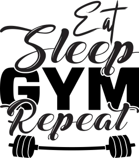 Gym Motivation Clipart: Eat Sleep Gym Repeat Fitness Inspiration Design
