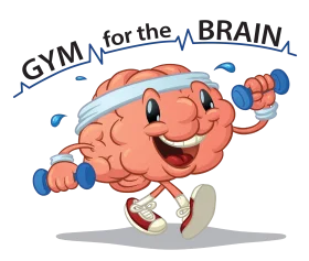 Playful Brain Exercising with Dumbbells - Funny Mental Fitness Clipart Illustration