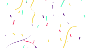 Playful Party Confetti Clipart - Colorful Celebration Scattered Pieces Design