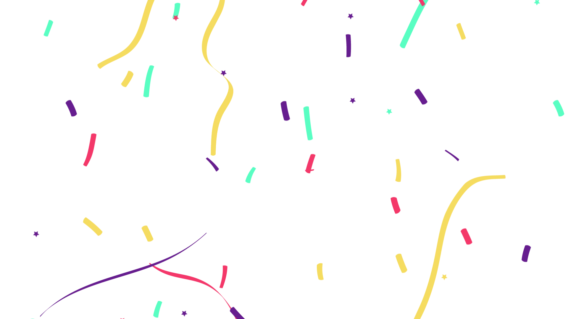 Playful Party Confetti Clipart - Colorful Celebration Scattered Pieces Design