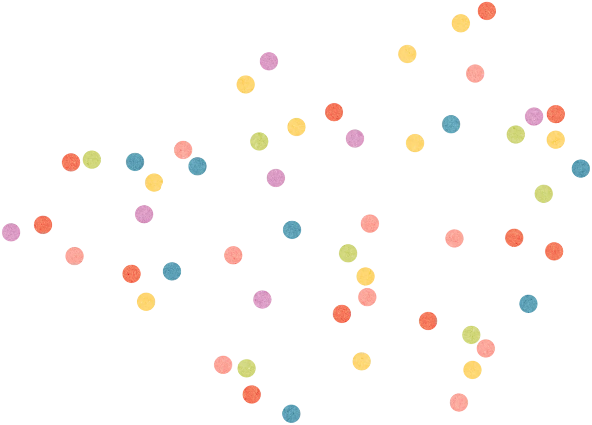 Playful Pastel Confetti Clipart: Whimsical Scattered Dots of Joy
