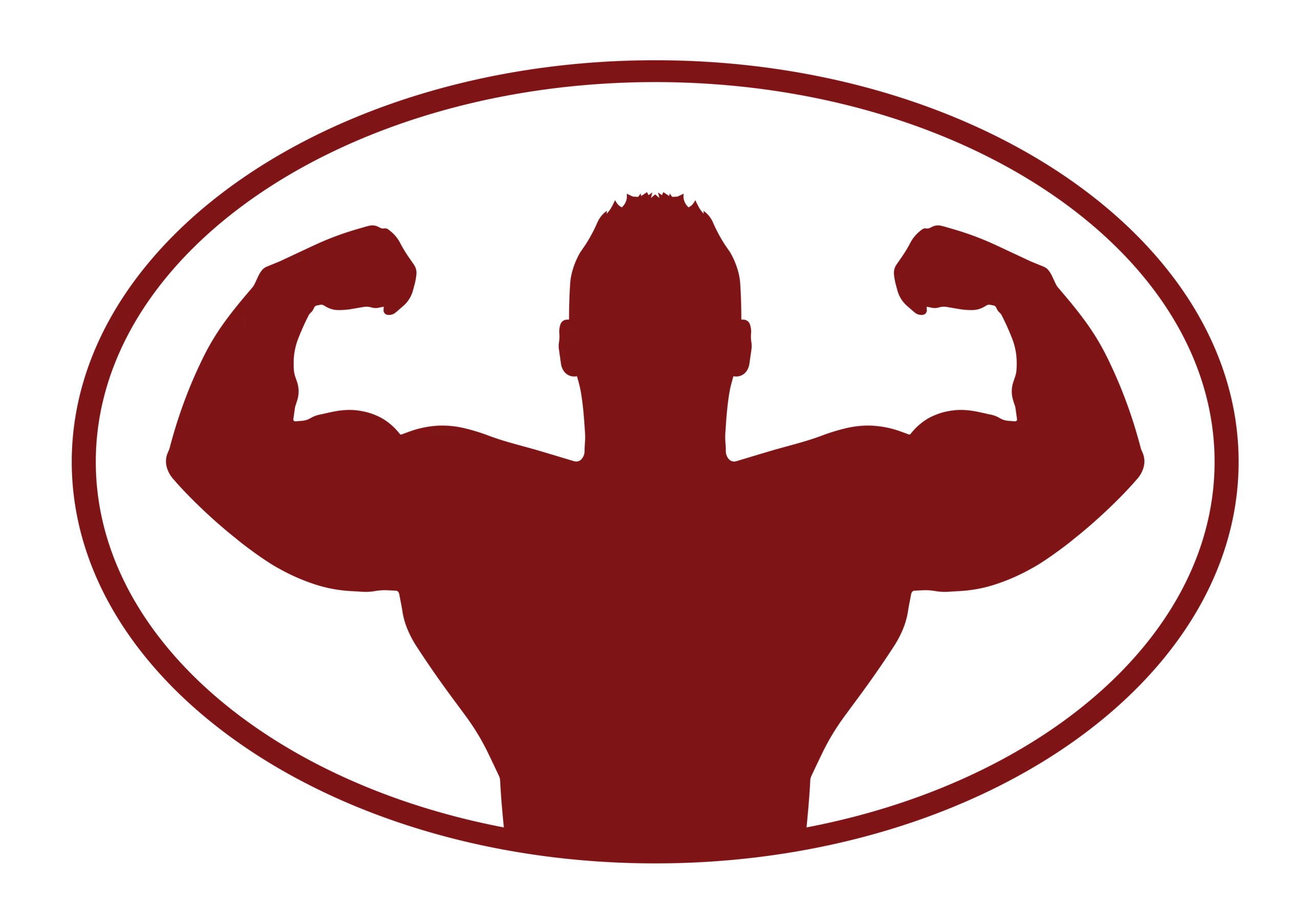 Powerful Muscular Silhouette Fitness Clipart Showcasing Strength and Bodybuilding
