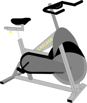 Professional Exercise Bike Clipart Illustration for Fitness Enthusiasts and Gym Design