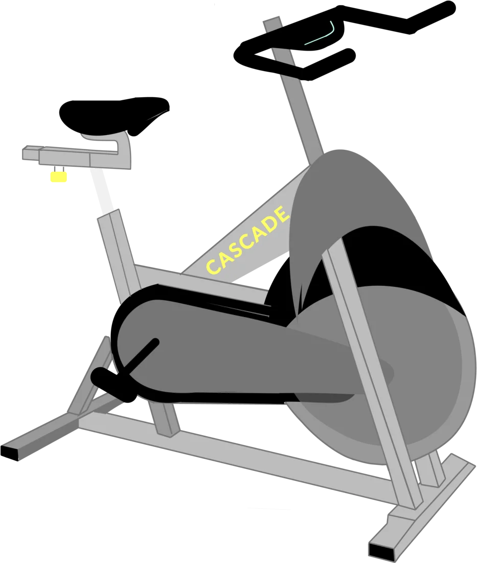 Professional Exercise Bike Clipart Illustration for Fitness Enthusiasts and Gym Design