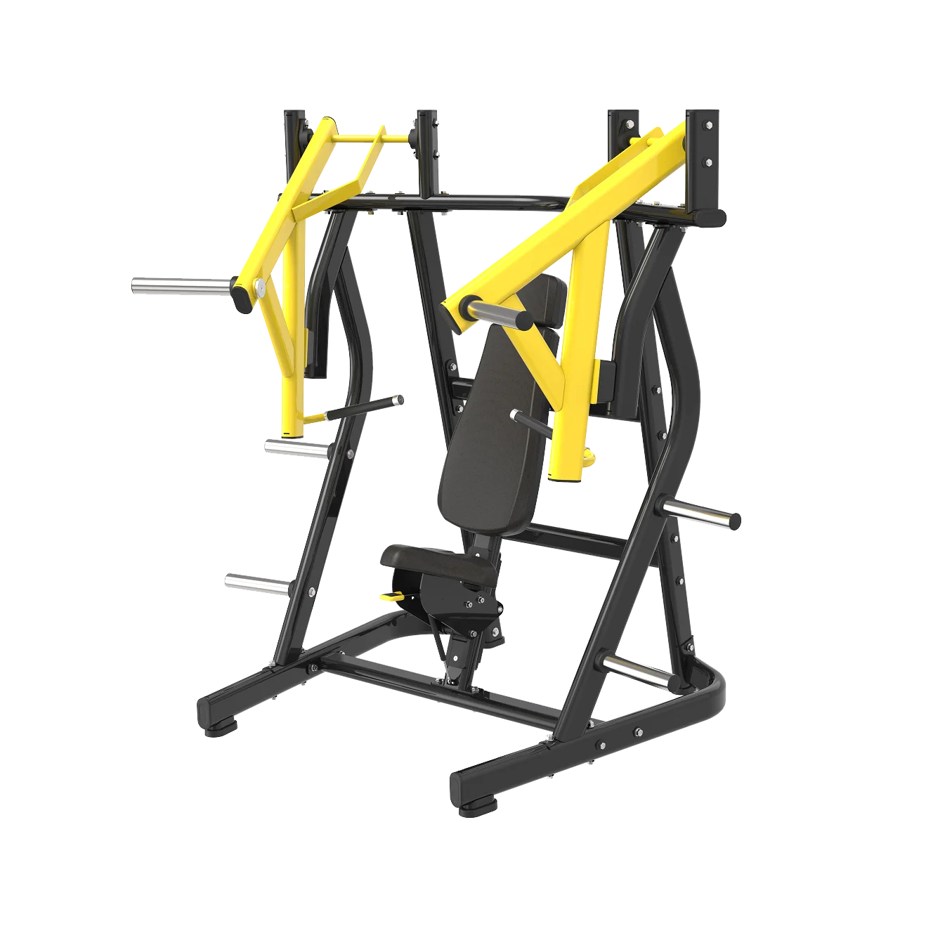 Professional Hammer Strength Yellow and Black Gym Equipment Clipart Design