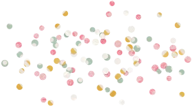 Whimsical Pastel Confetti Clipart Scattered Across Soft White Background