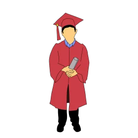 Academic Achievement Milestone: Graduation Clipart Illustration of Graduate
