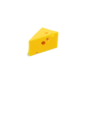 Cheerful Yellow Swiss Cheese Wedge Clipart Illustration with Characteristic Holes