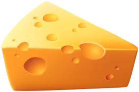 Deliciously Detailed Swiss Cheese Wedge Clipart with Playful Holes