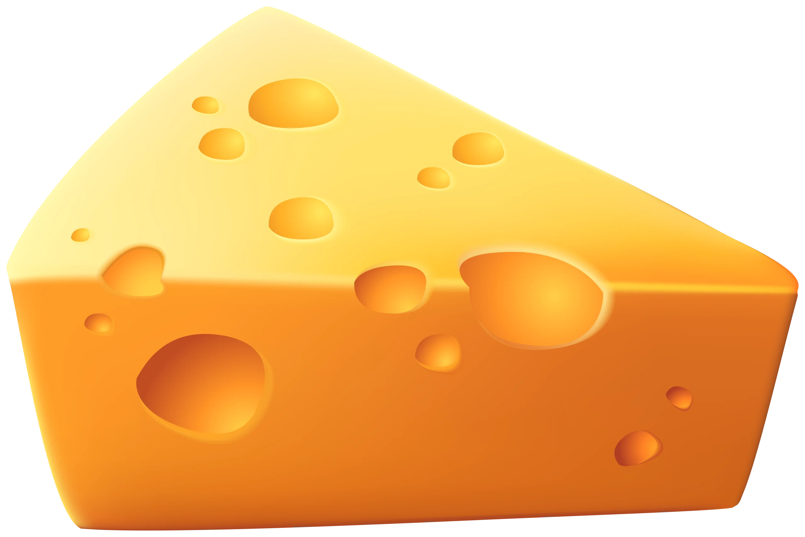 Deliciously Detailed Swiss Cheese Wedge Clipart with Playful Holes