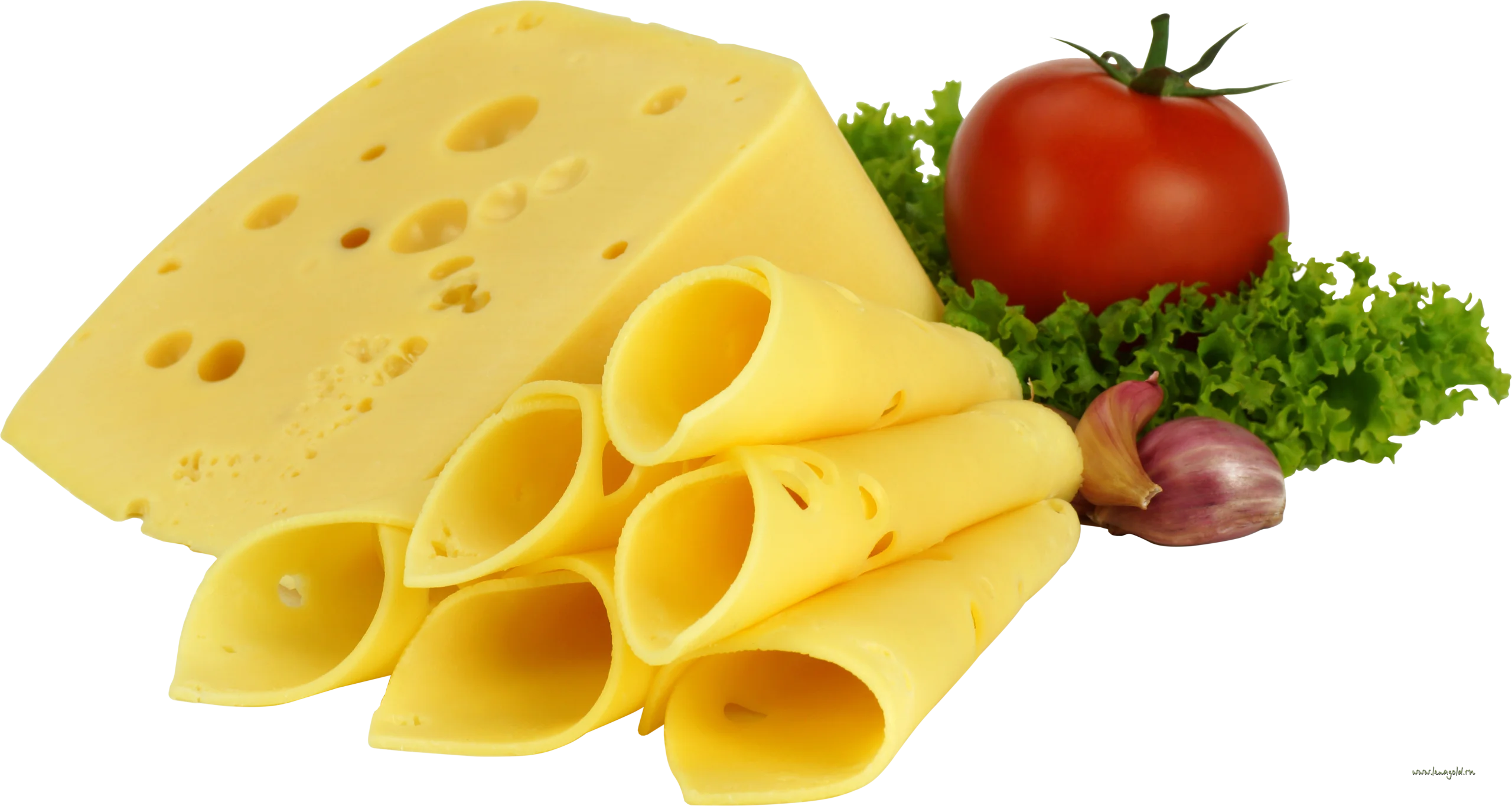 Delightful Culinary Composition: Cheese, Tomato, and Herbs Clipart Showcase