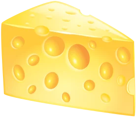 Delightful Swiss Cheese Wedge Clipart: A Golden Delight of Holes and Texture