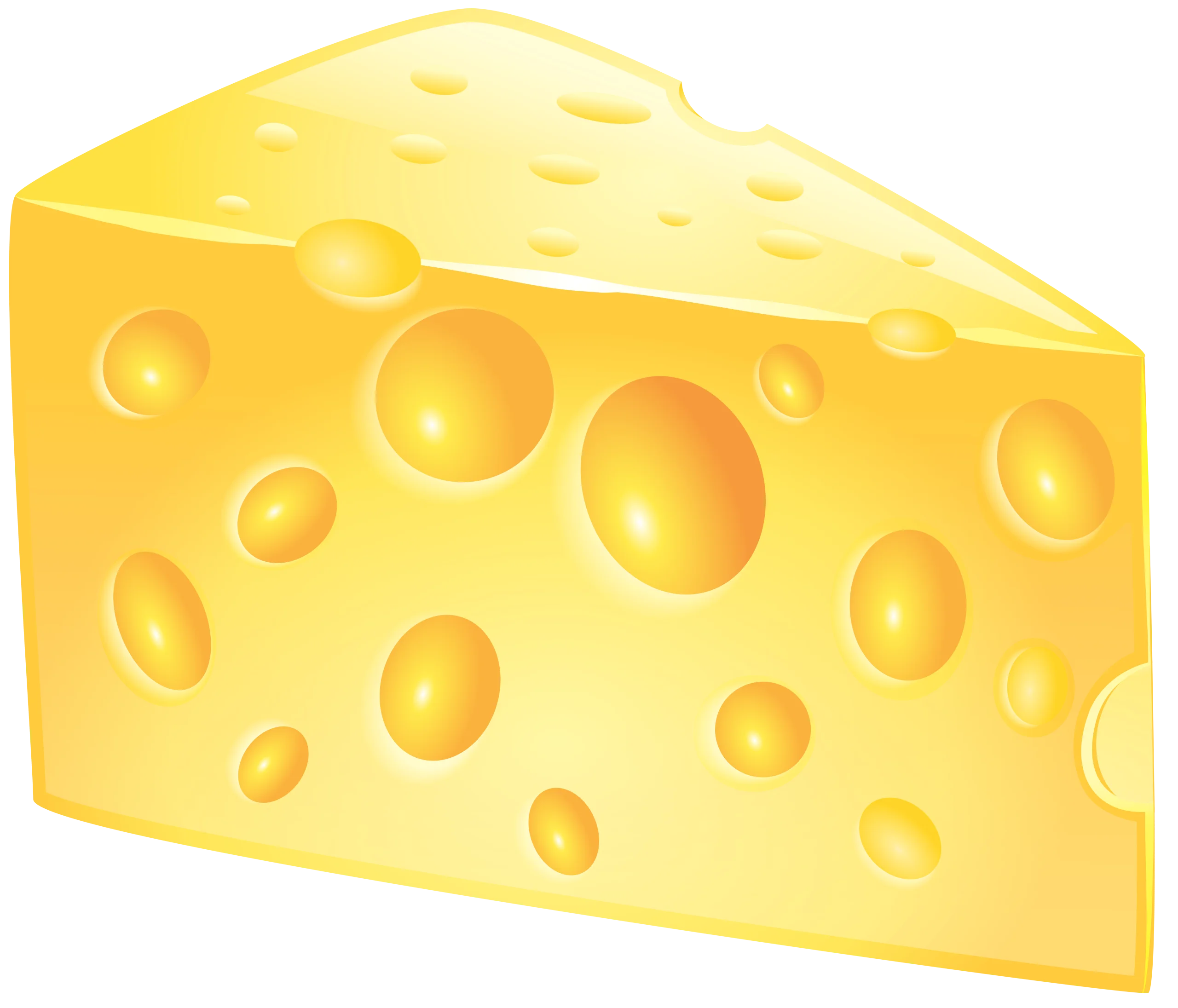 Delightful Swiss Cheese Wedge Clipart: A Golden Delight of Holes and Texture