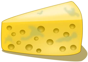 Delightful Swiss Cheese Wedge Clipart Illustration with Iconic Holes