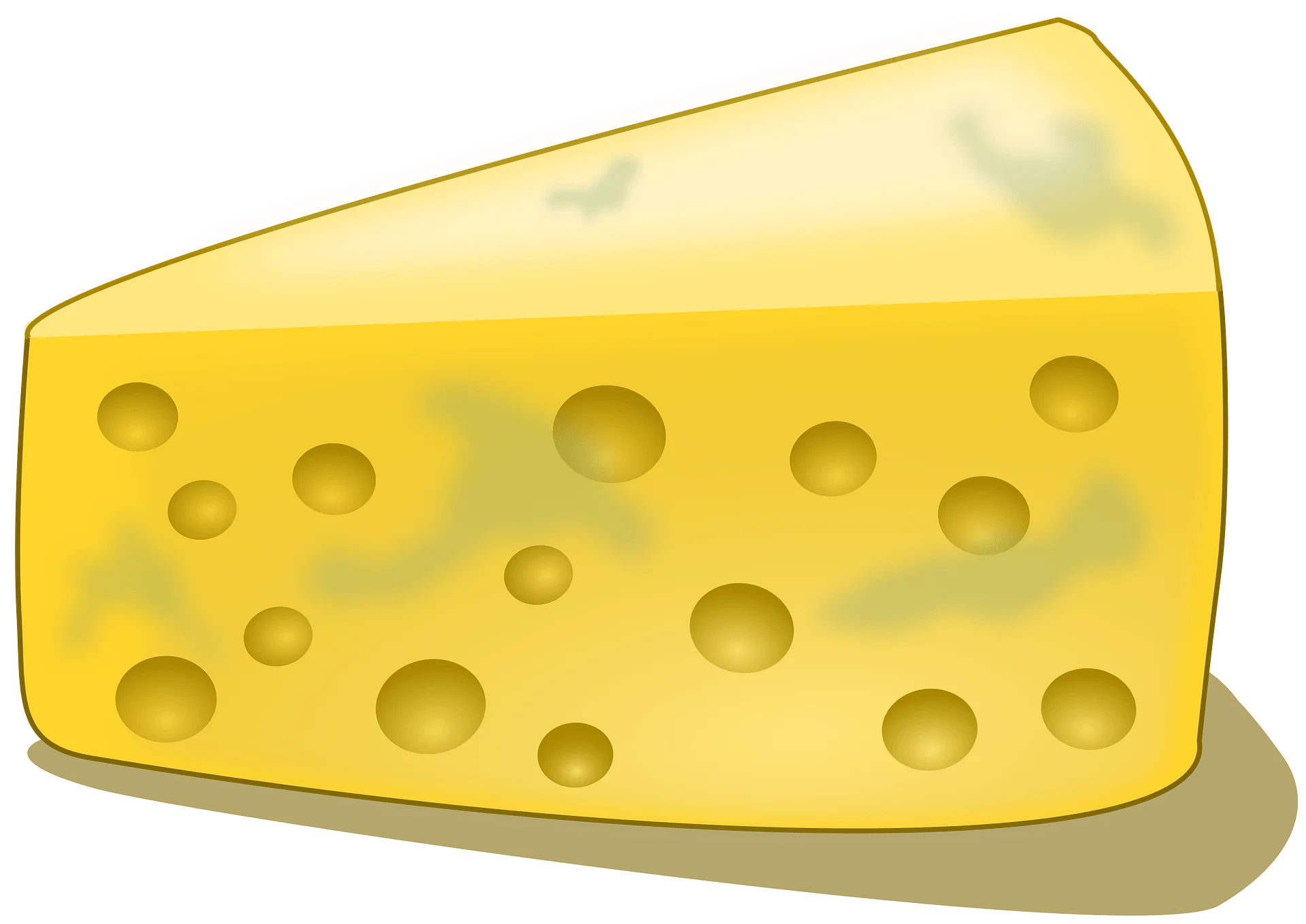 Delightful Swiss Cheese Wedge Clipart Illustration with Iconic Holes