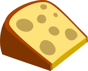 Delightful Swiss-Style Cheese Wedge Clipart Illustration with Whimsical Holes