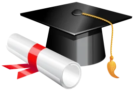 Elegant Academic Achievement Graduation Ceremony Clipart Illustration