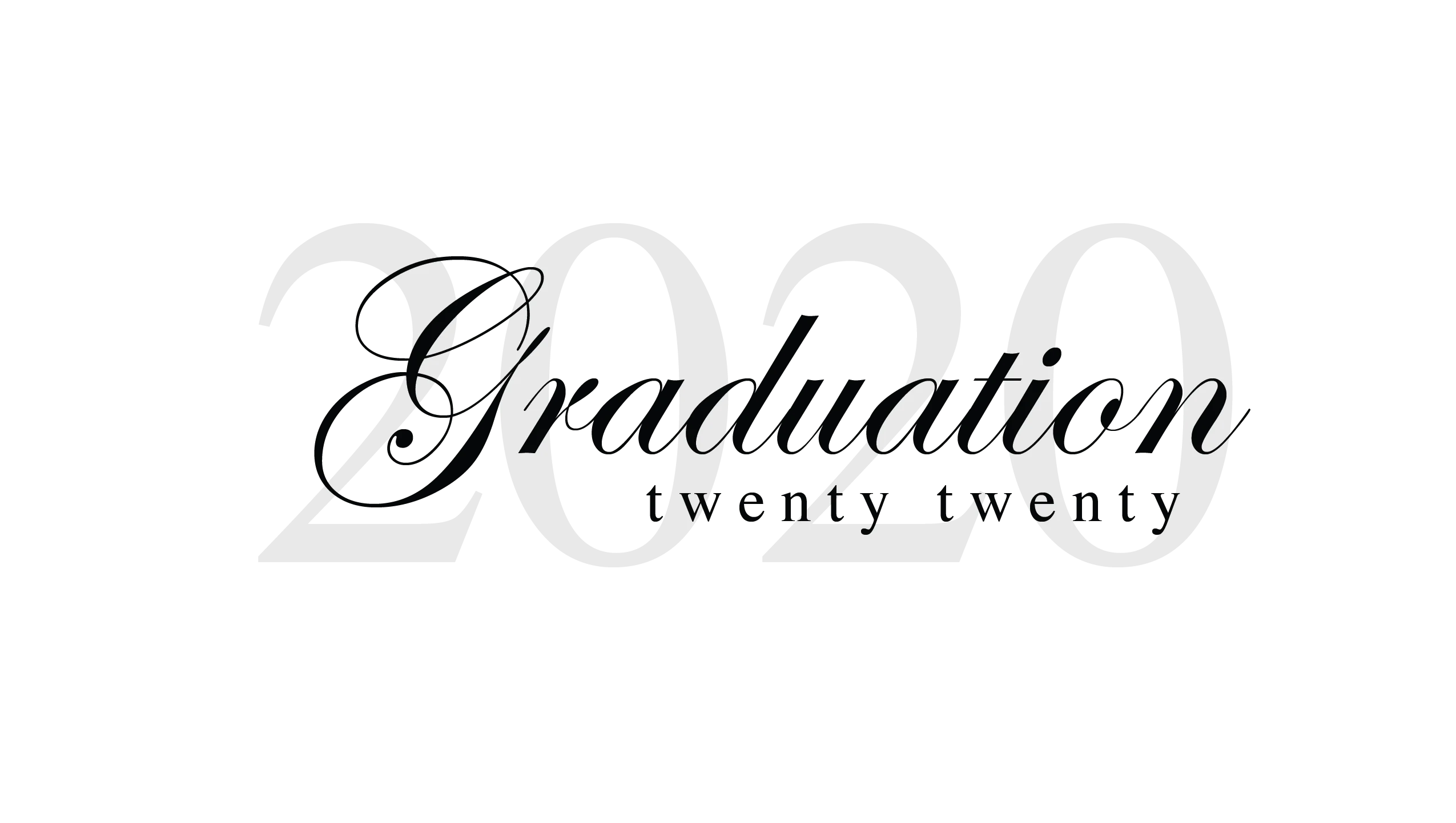 Elegant Graduation 2020 Commemorative Clipart Design with Stylish Typography