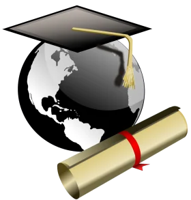 Global Academic Achievement Celebration Graduation Worldwide Education Clipart Design