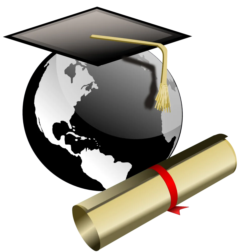 Global Academic Achievement Celebration Graduation Worldwide Education Clipart Design