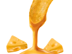 Golden Molten Cheese Flow Clipart Illustration with Delectable Cheese Wedges