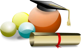 Graduation Achievement Symbols: Academic Success Clipart Illustration