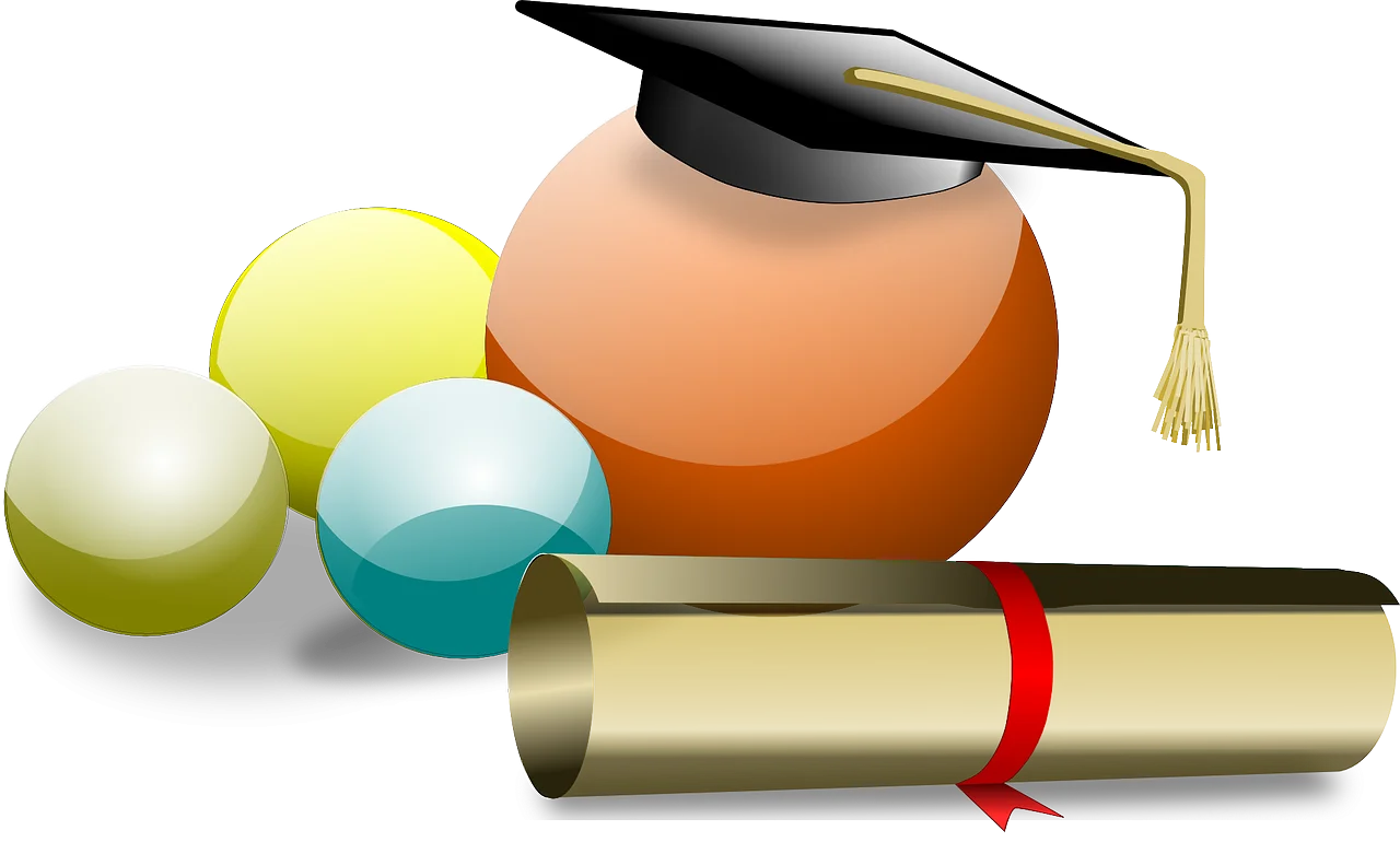Graduation Achievement Symbols: Academic Success Clipart Illustration
