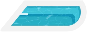 Stylized Swimming Pool Water Surface Diagonal Clipart Illustration Design