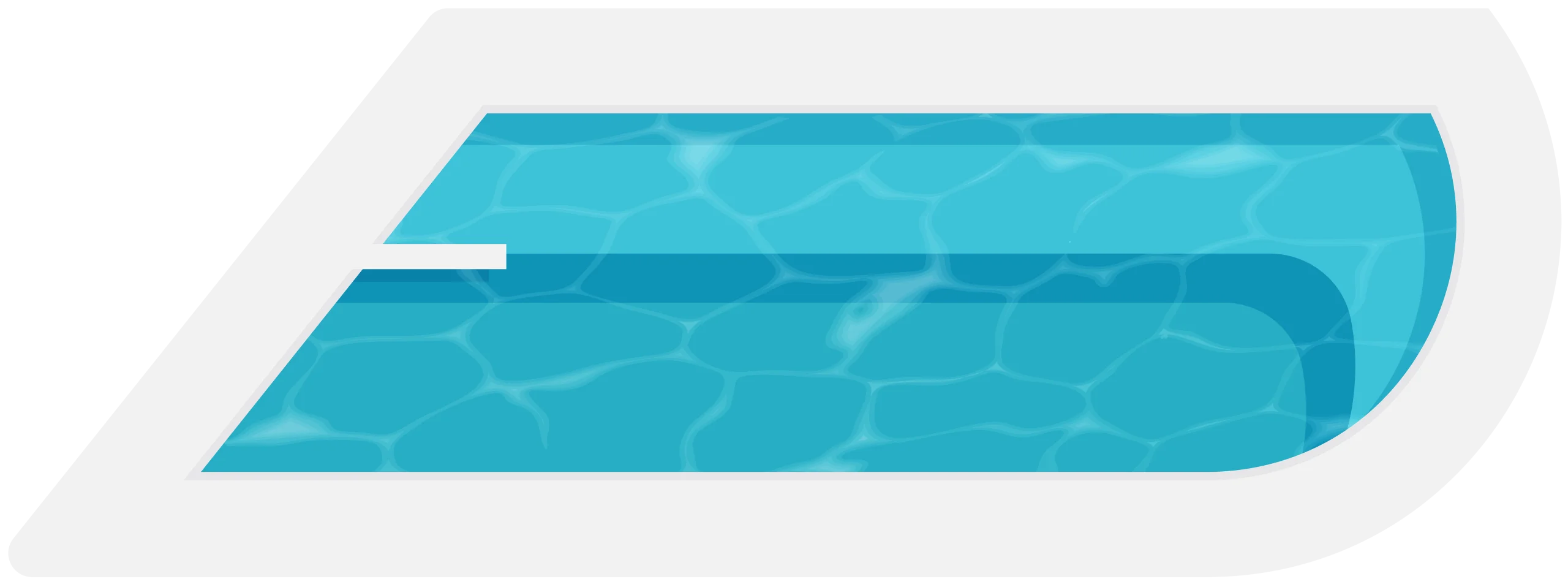 Stylized Swimming Pool Water Surface Diagonal Clipart Illustration Design