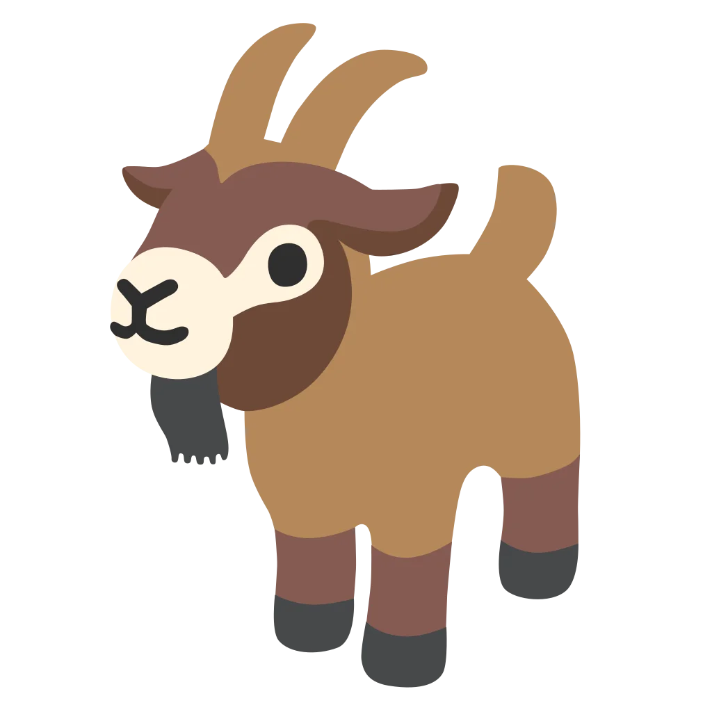 Adorable Cartoon Billy Goat Clipart with Charming Stylized Design