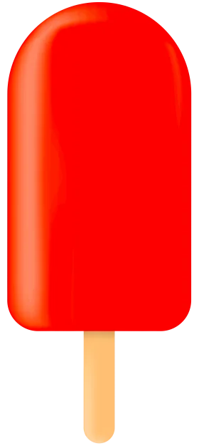 Bright Red Summer Refreshment Popsicle Clipart Design Element