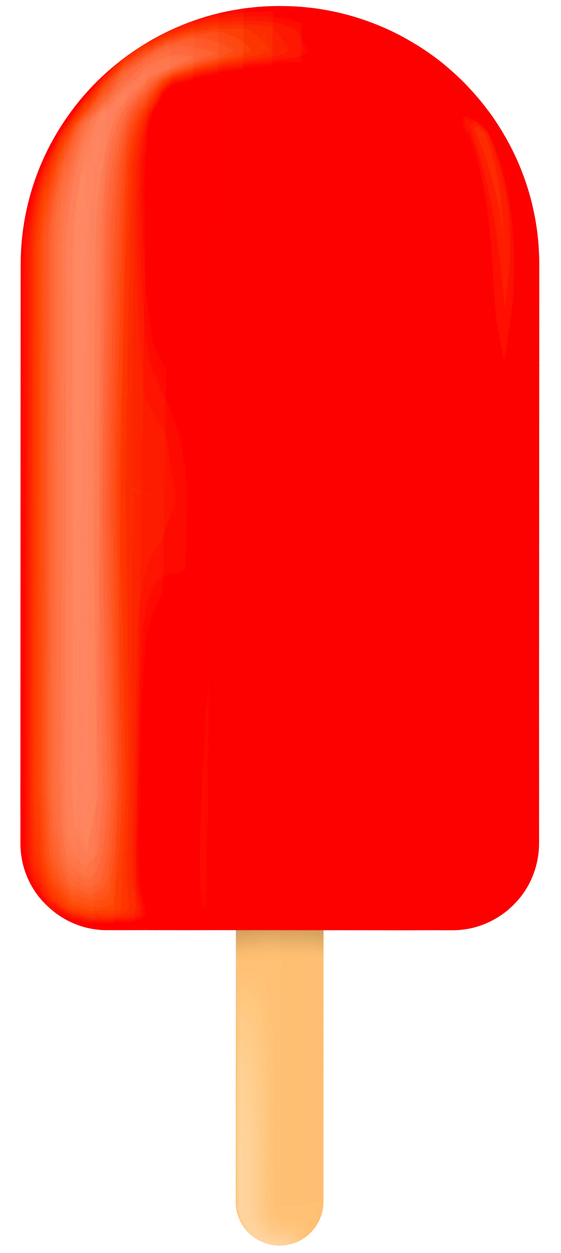 Bright Red Summer Refreshment Popsicle Clipart Design Element