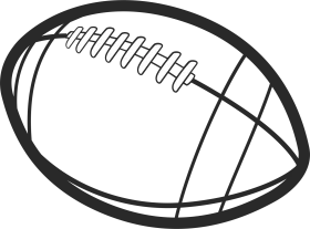 Classic American Football Silhouette Clipart Design - Simple Sports Graphic Icon