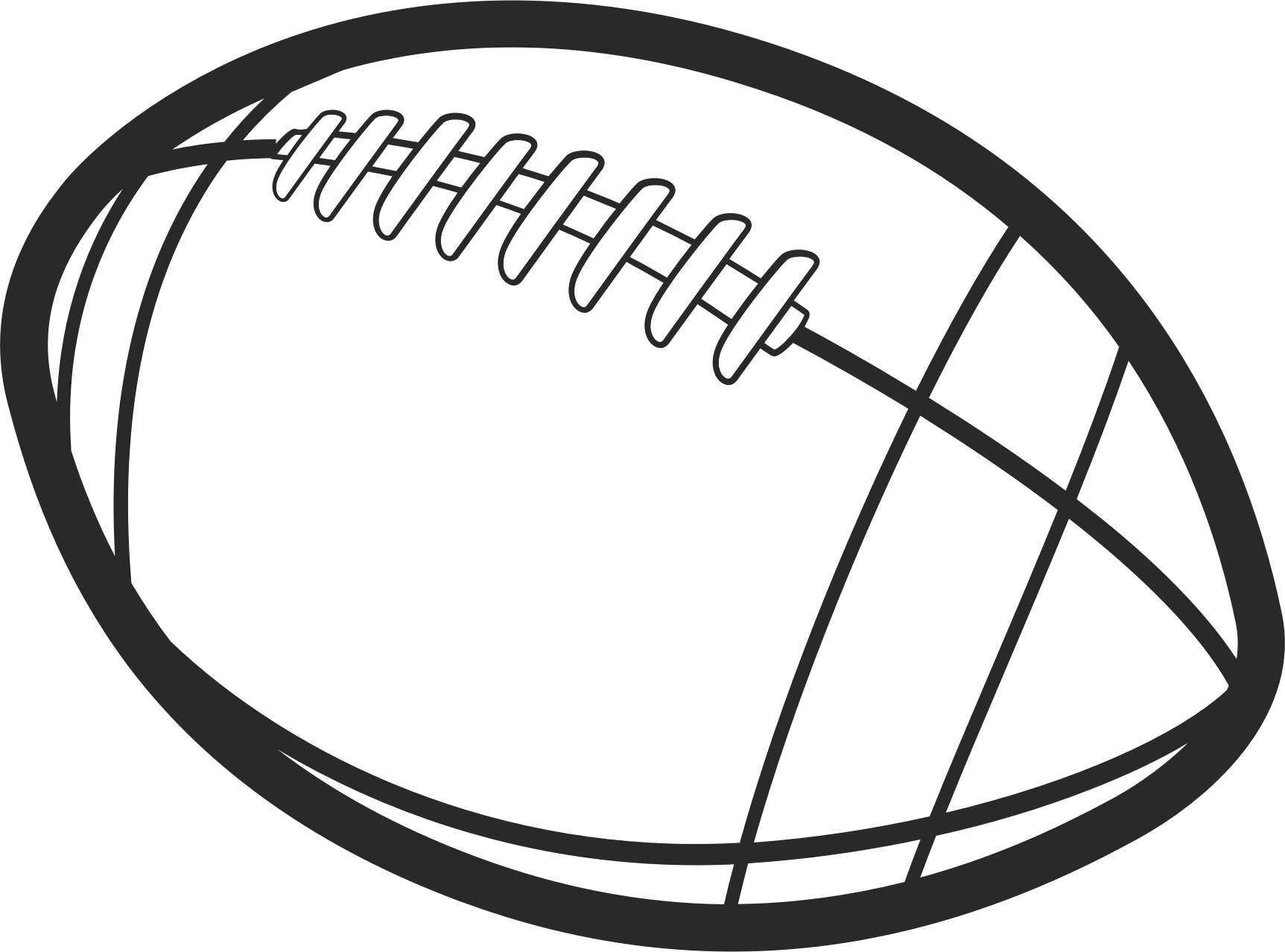Classic American Football Silhouette Clipart Design - Simple Sports Graphic Icon