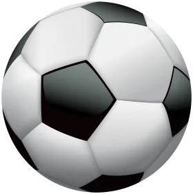 Classic Black and White Soccer Ball Clipart Design with Geometric Precision