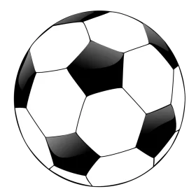 Classic Black and White Soccer Ball Clipart Graphic Design Element