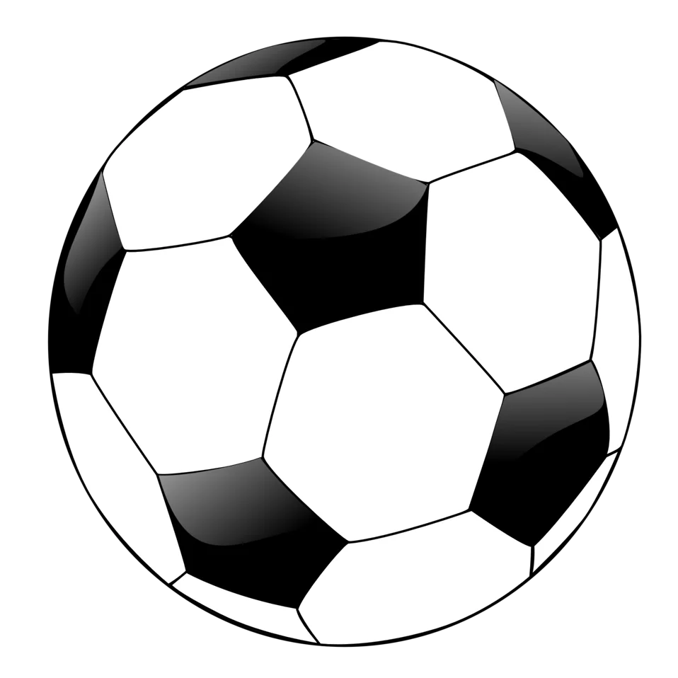 Classic Black and White Soccer Ball Clipart Graphic Design Element
