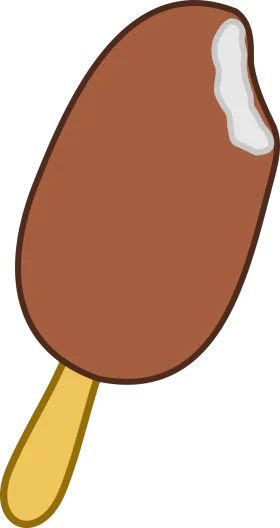 Classic Chocolate-Coated Ice Cream Popsicle Clipart Design