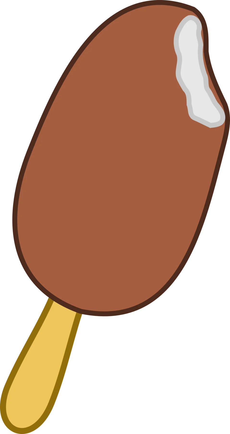Classic Chocolate-Coated Ice Cream Popsicle Clipart Design