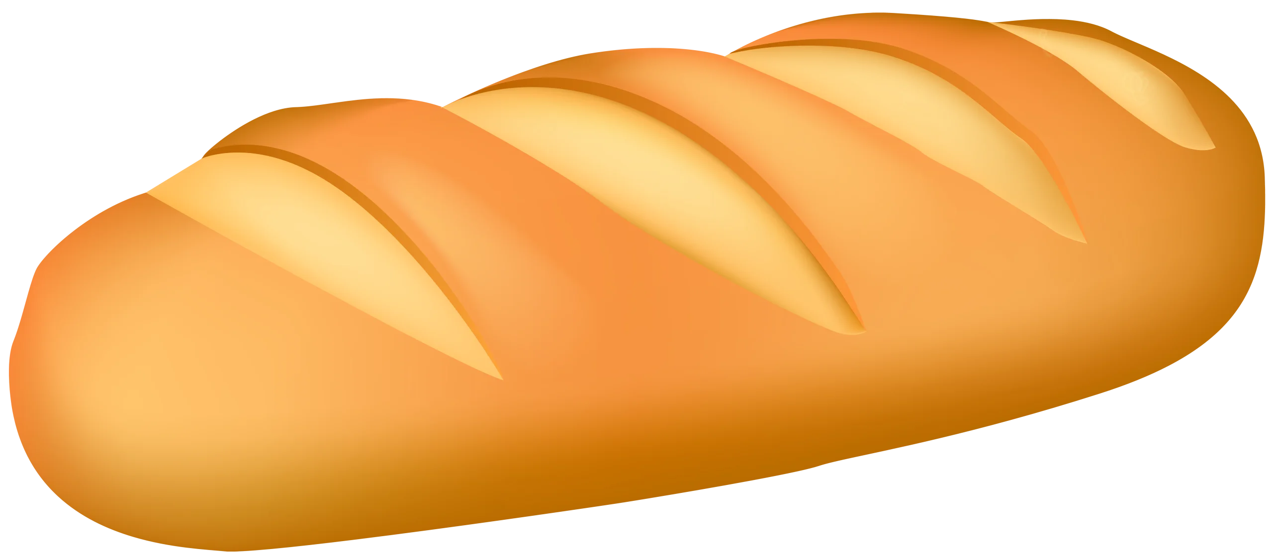 Classic Golden French Bread Clipart Illustration with Soft Warm Hues