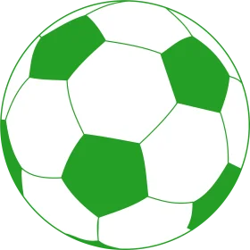 Classic Green and White Soccer Ball Clipart Design for Sports Graphics